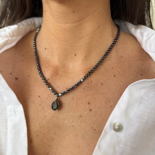 UMBRA - Tennis ronde shape pendentif poire amovible