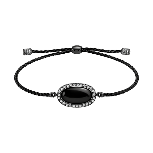 EZRA - Onyx diamants or bracelet