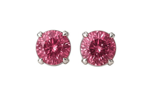 Solitaire Diamant-Moissanite Pink